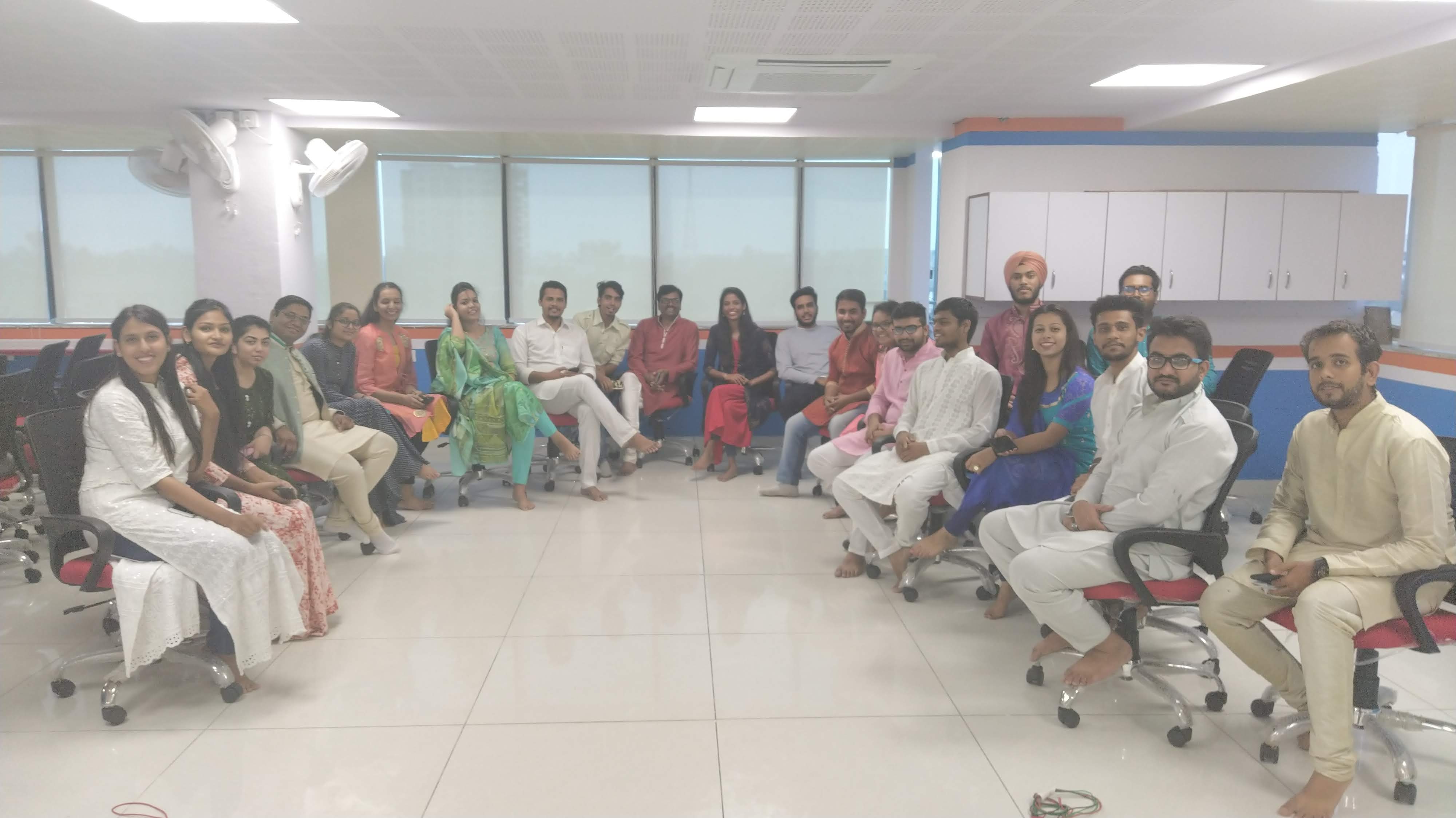 Another glimpse of traditional dresses day in office.